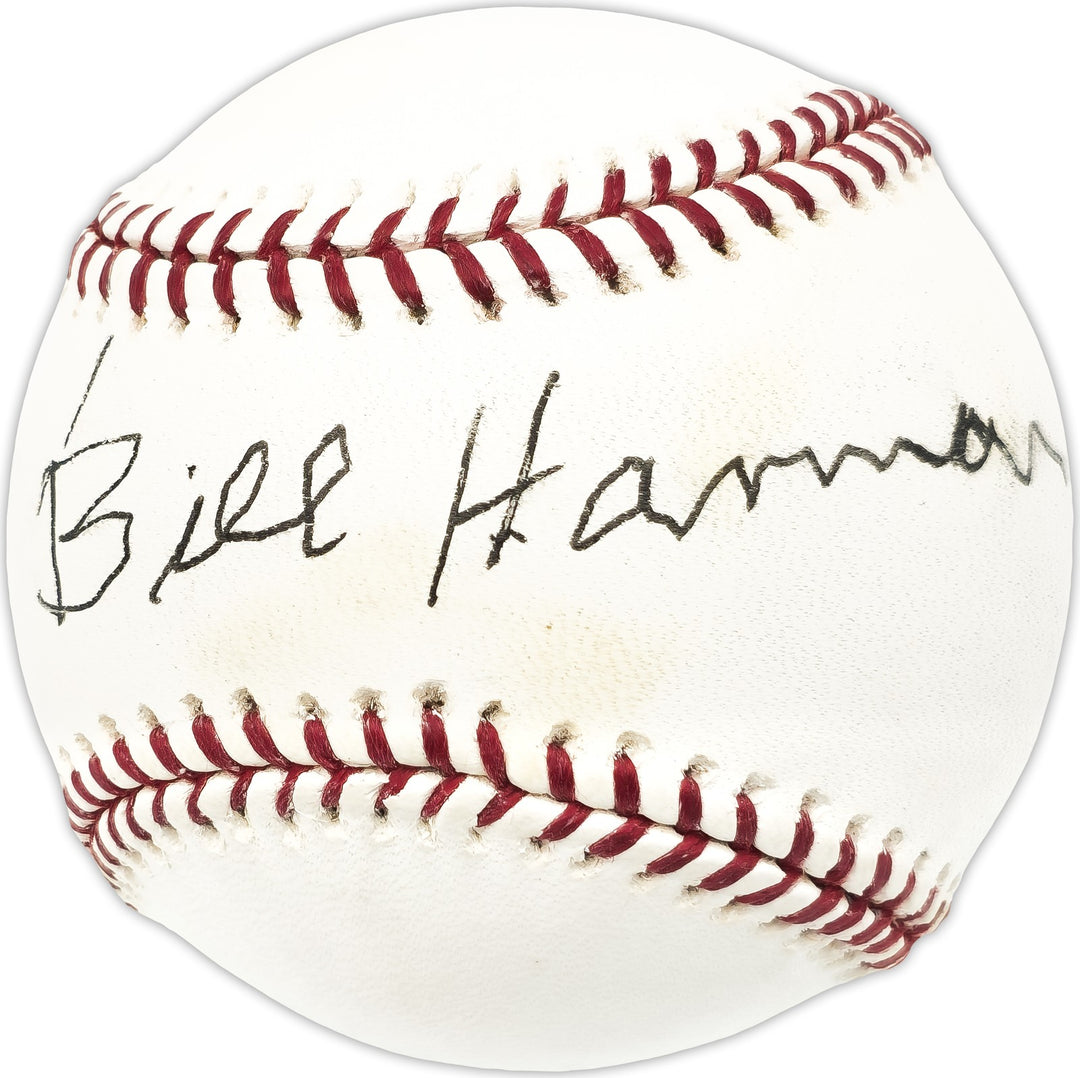 Bill Harman Signed MLB Baseball Philadelphia Phillies Beckett #BN13212