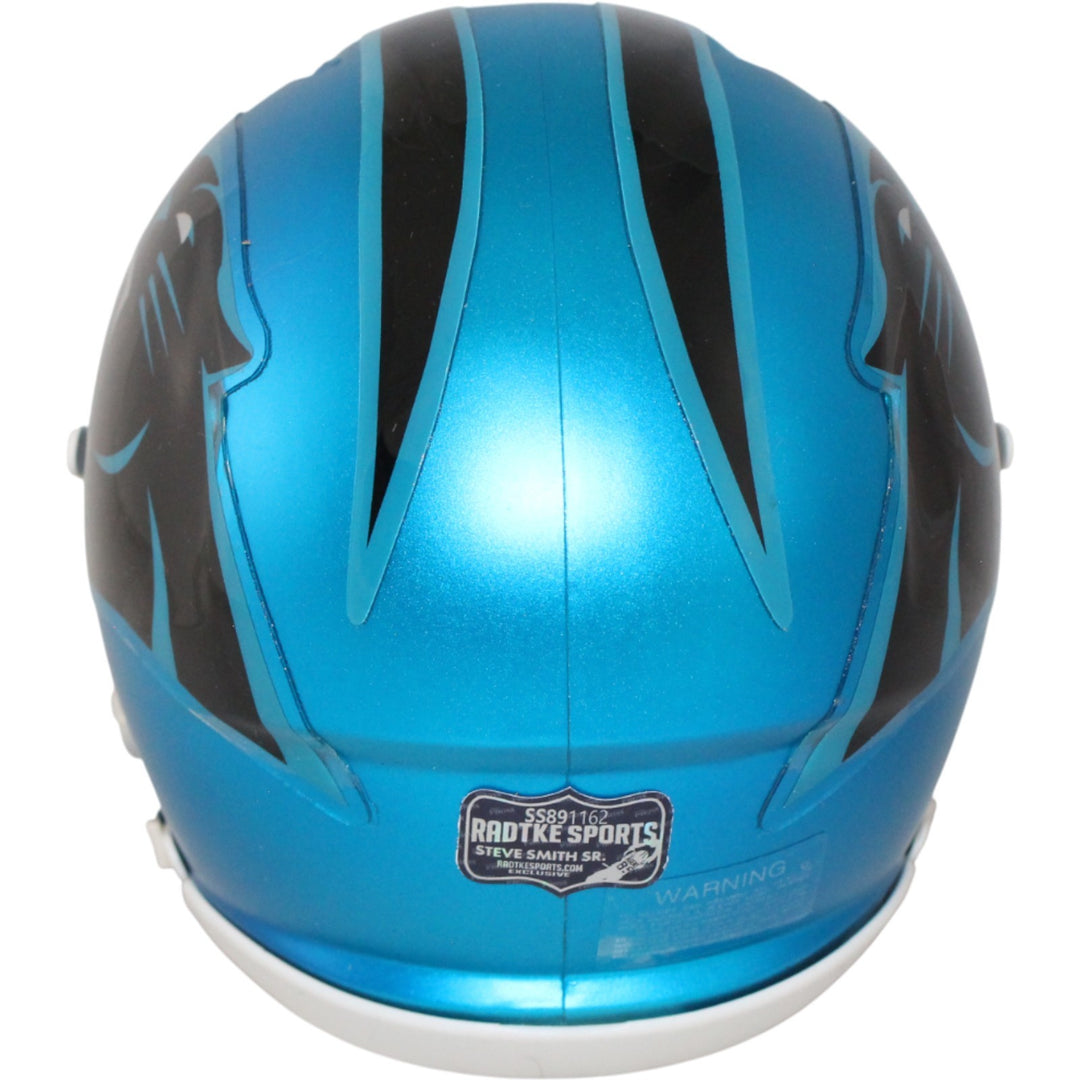 Steve Smith Autographed/Signed Carolina Panthers Mini Helmet Blaze Radtke 53144