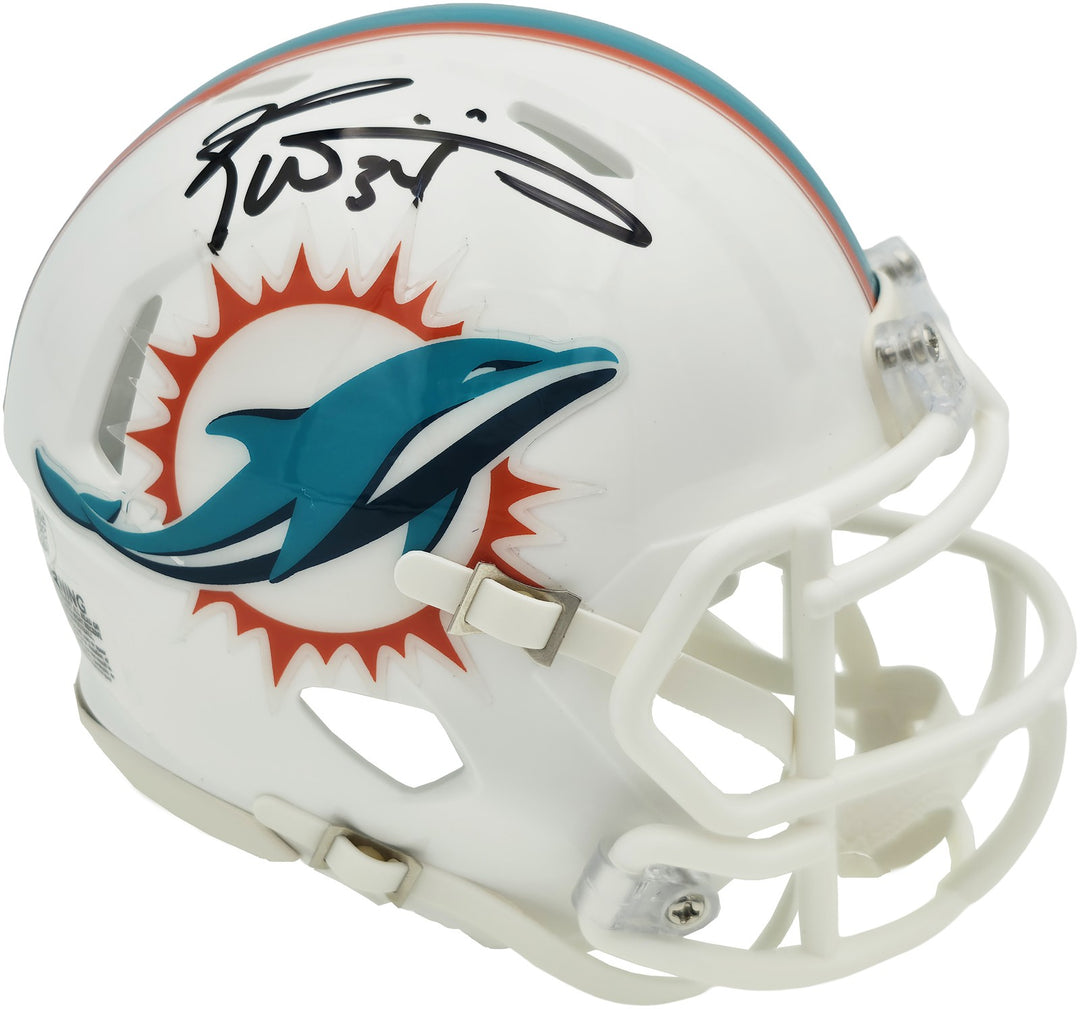 Ricky Williams Signed Miami Dolphins White Speed Mini Helmet JSA