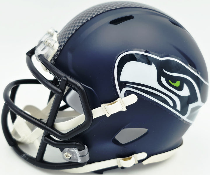 Ernest Jones IV Signed Seattle Seahawks Blue Speed Mini Helmet MCS Holo