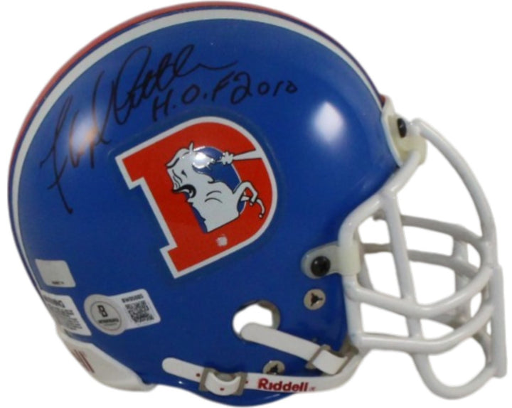 Floyd Little Autographed Denver Broncos VSR4 Mini Helmet HOF Beckett 55386