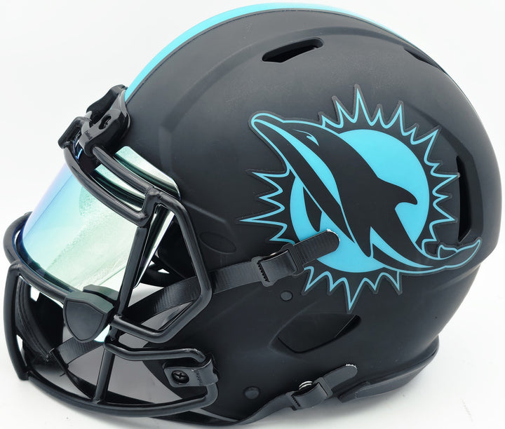 Jason Taylor Signed Dolphins Eclipse Black Full Size Speed Authentic Helmet JSA