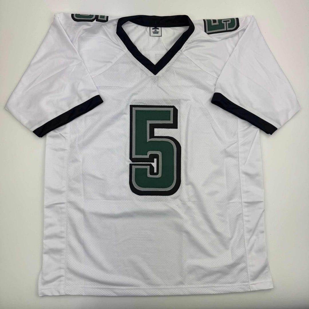 Autographed/Signed Donovan McNabb Philadelphia White Jersey JSA COA