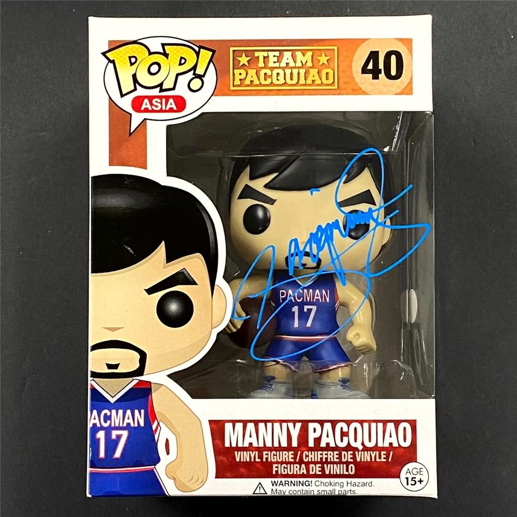 Manny Pacquiao signed Pacman Basketball Funko Pop! 40 autograph ~ SWAU + JSA