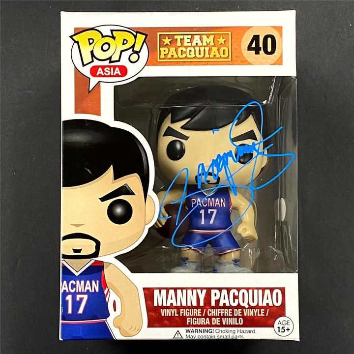Manny Pacquiao signed Pacman Basketball Funko Pop! 40 autograph ~ SWAU + JSA