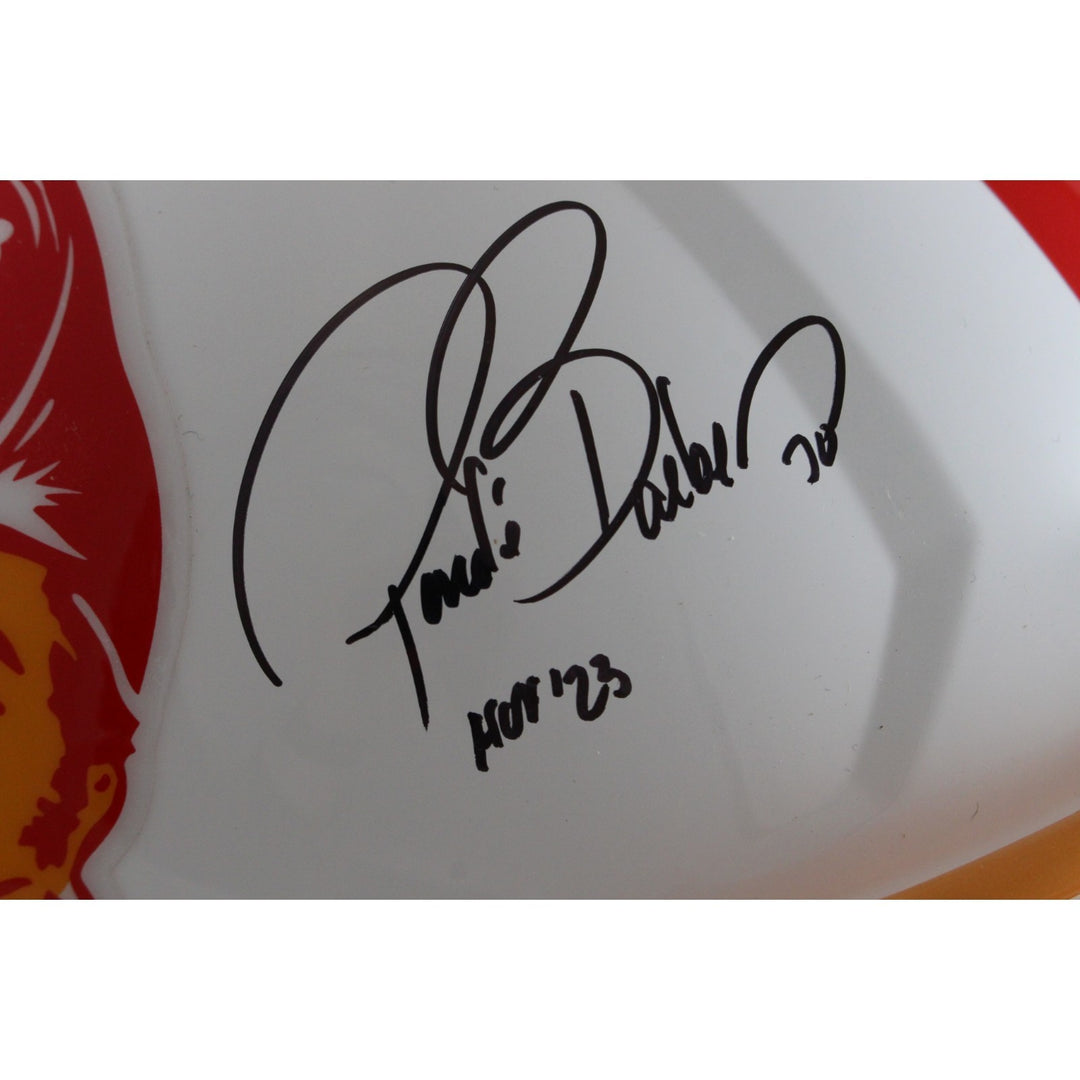 Ronde Barber Autographed Tampa Bay Buccaneers Pro TB Helmet HOF Beckett 55452