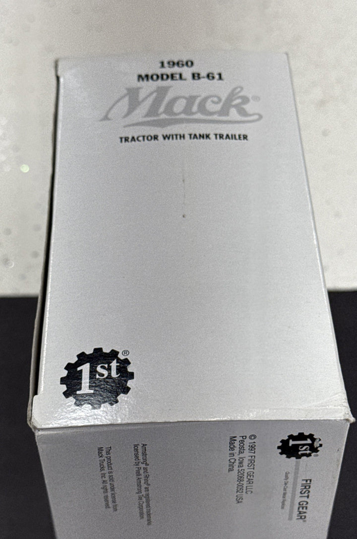 1/34 First Gear 1960 Mack Model B-61 Tractor W/ Tank Trailer NEW In Box Tootsie