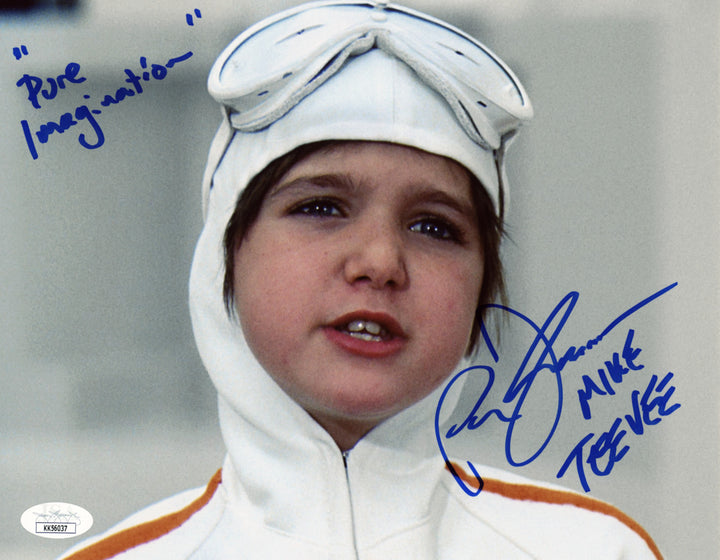 Paris Themmen Signed Wonka Mike Teevee 8x10 Photo Inscribed "Pure Imagination"