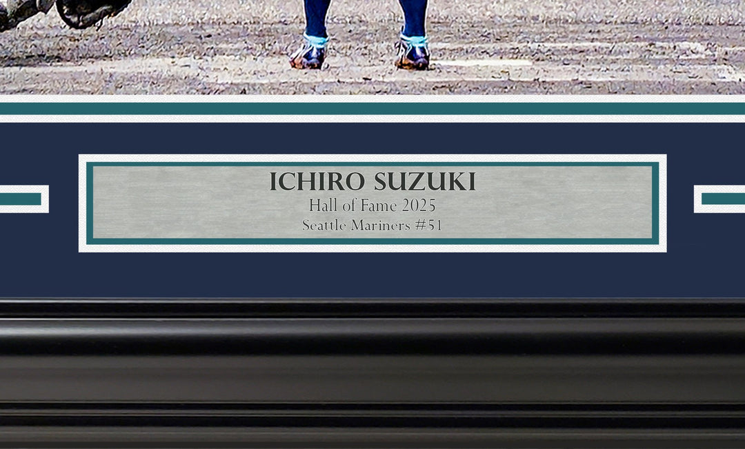 Ichiro Suzuki Signed Framed 16x20 Photo Seattle Mariners Final At Bat IS Holo