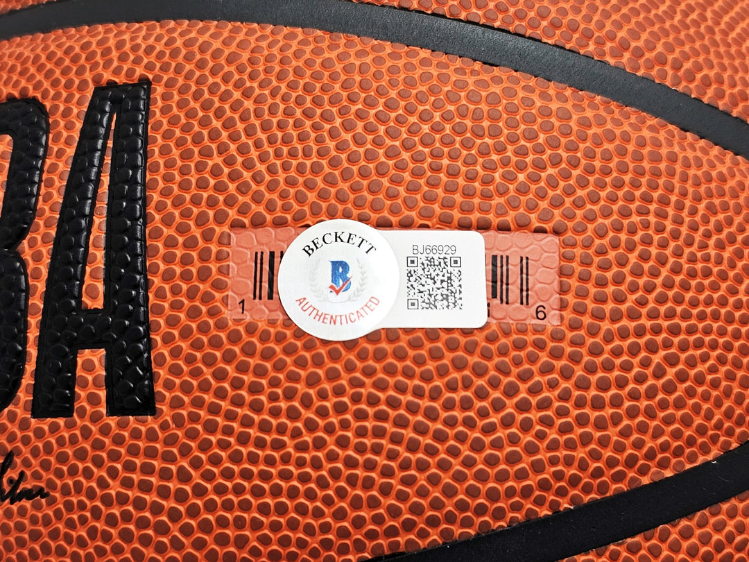 Ja Morant Signed Composite Leather Memphis Grizzlies Logo Basketball Beckett