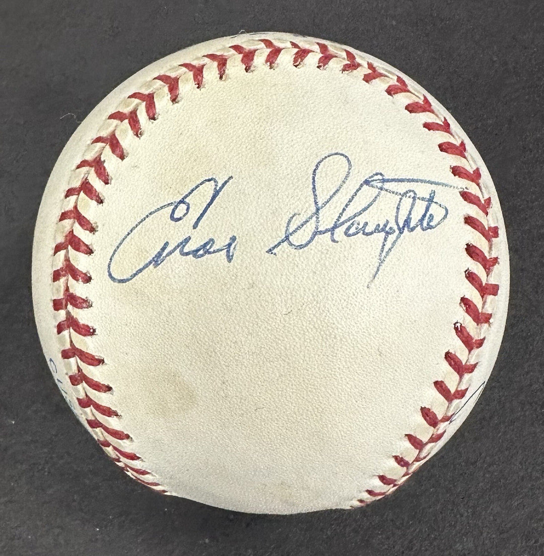 NY Yankees Multi Signed AL Baseball Don Larsen WS PG 6 Auto Enos Slaughter COA