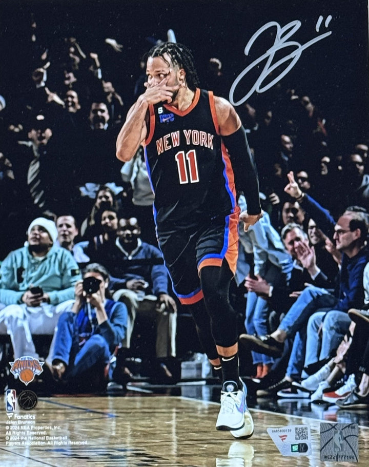 Jalen Brunson Signed 8x10 Framed Photo w/ Coin NY Knicks Mint Auto Fanatics COA