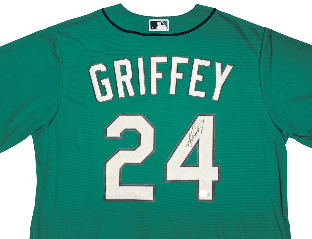 Seattle Mariners Ken Griffey Jr. Signed Teal Nike Jersey Size L Beckett Wit