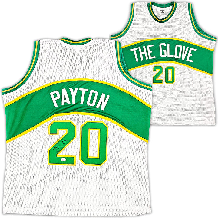 Seattle Supersonics Gary Payton Autographed Signed White Jersey JSA