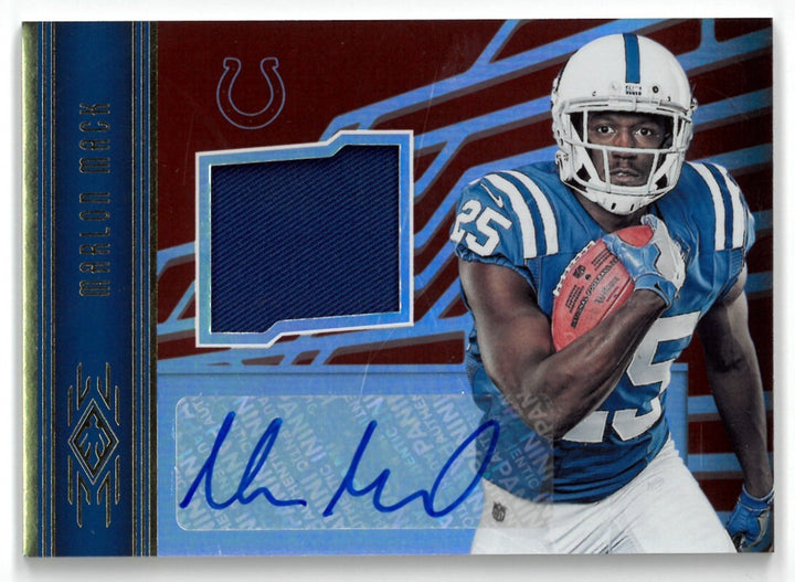 Marlon Mack signed 2017 Panini Phoenix RC RPA Auto/Patch Card (RC) #RAJ-MM 38/99