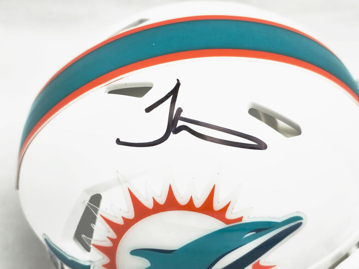 Tyreek Hill Signed Miami Dolphins White Speed Mini Helmet Beckett Witness