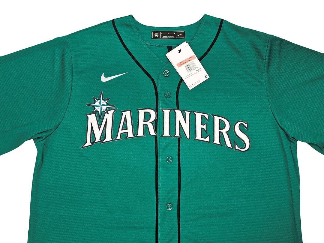 Seattle Mariners Ken Griffey Jr. Signed Teal Nike Jersey Size L Beckett Wit