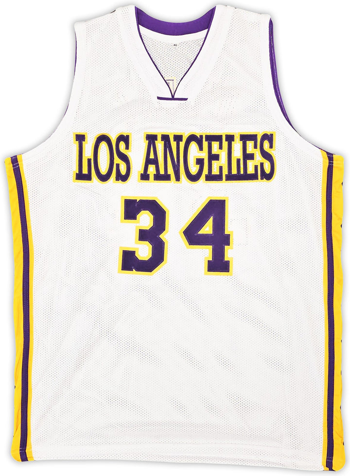 Los Angeles Lakers Shaquille Shaq O'Neal Signed White Jersey Signed on #4