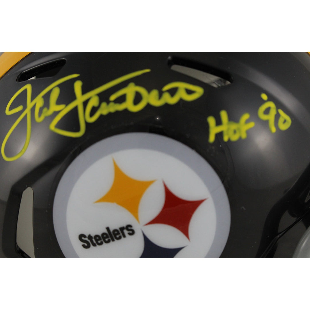 Jack Lambert Autographed Pittsburgh Steelers TB Mini Helmet HOF Beckett 54068