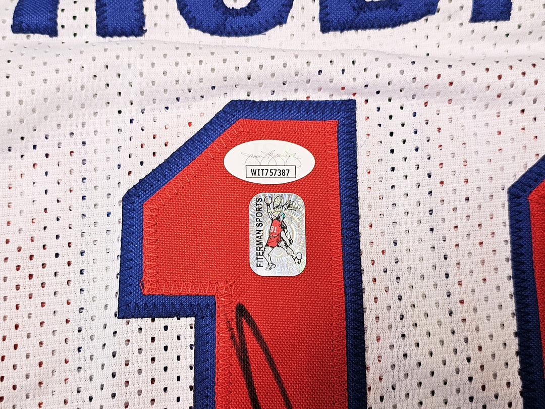 Detroit Pistons Dennis Rodman Autographed Signed White Jersey JSA