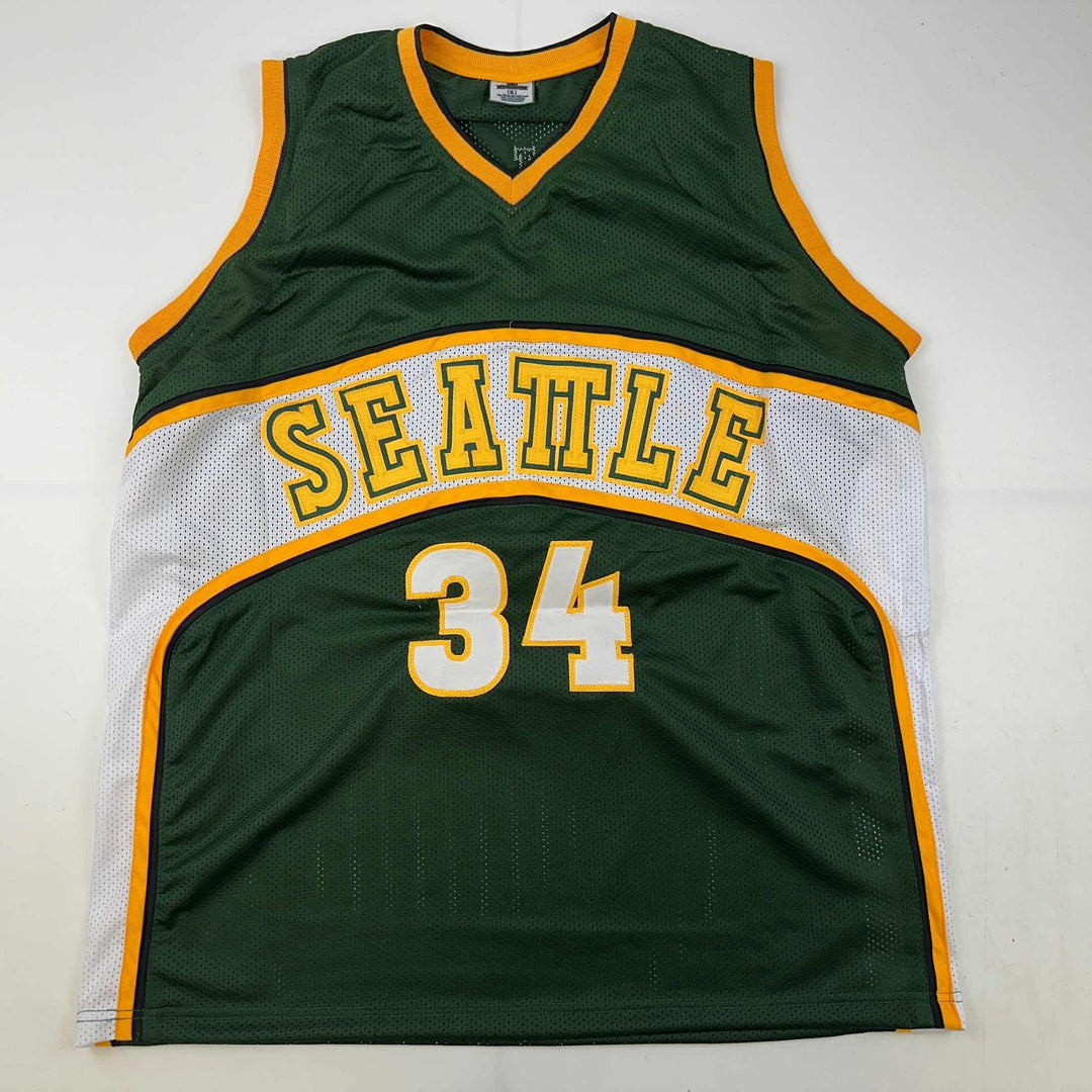 Autographed/Signed Ray Allen Seattle Green Jersey Beckett BAS COA