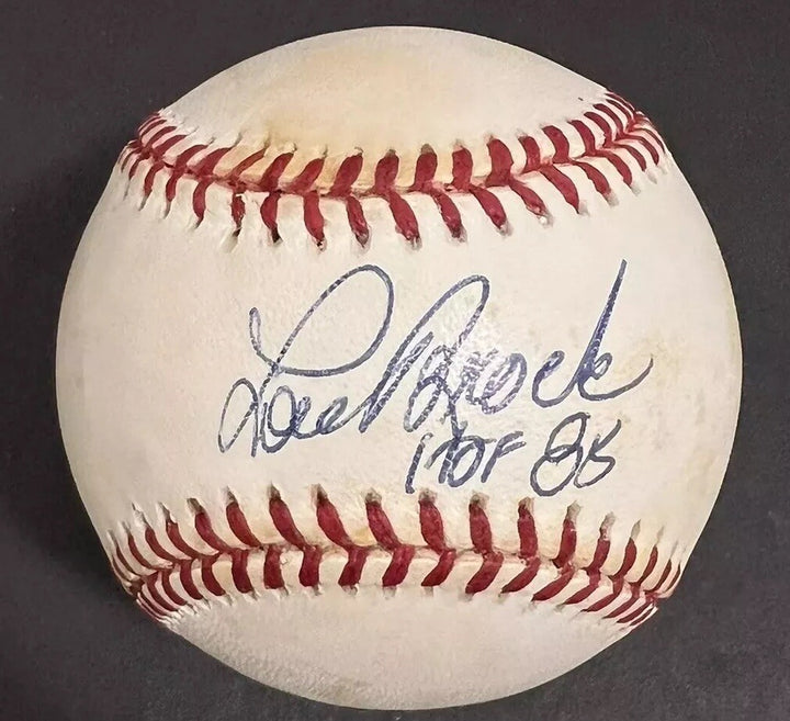 Lou Brock Signed Official NL Baseball Cardinals HOF 85 Autograph PSA Dna COA