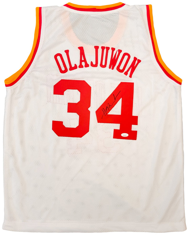 Houston Rockets Hakeem Olajuwon Signed White Jersey The Dream JSA