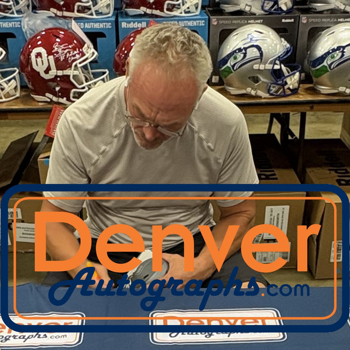 Brian Bosworth Autographed Seattle Seahawks Slate Mini Helmet Beckett WIT 54739