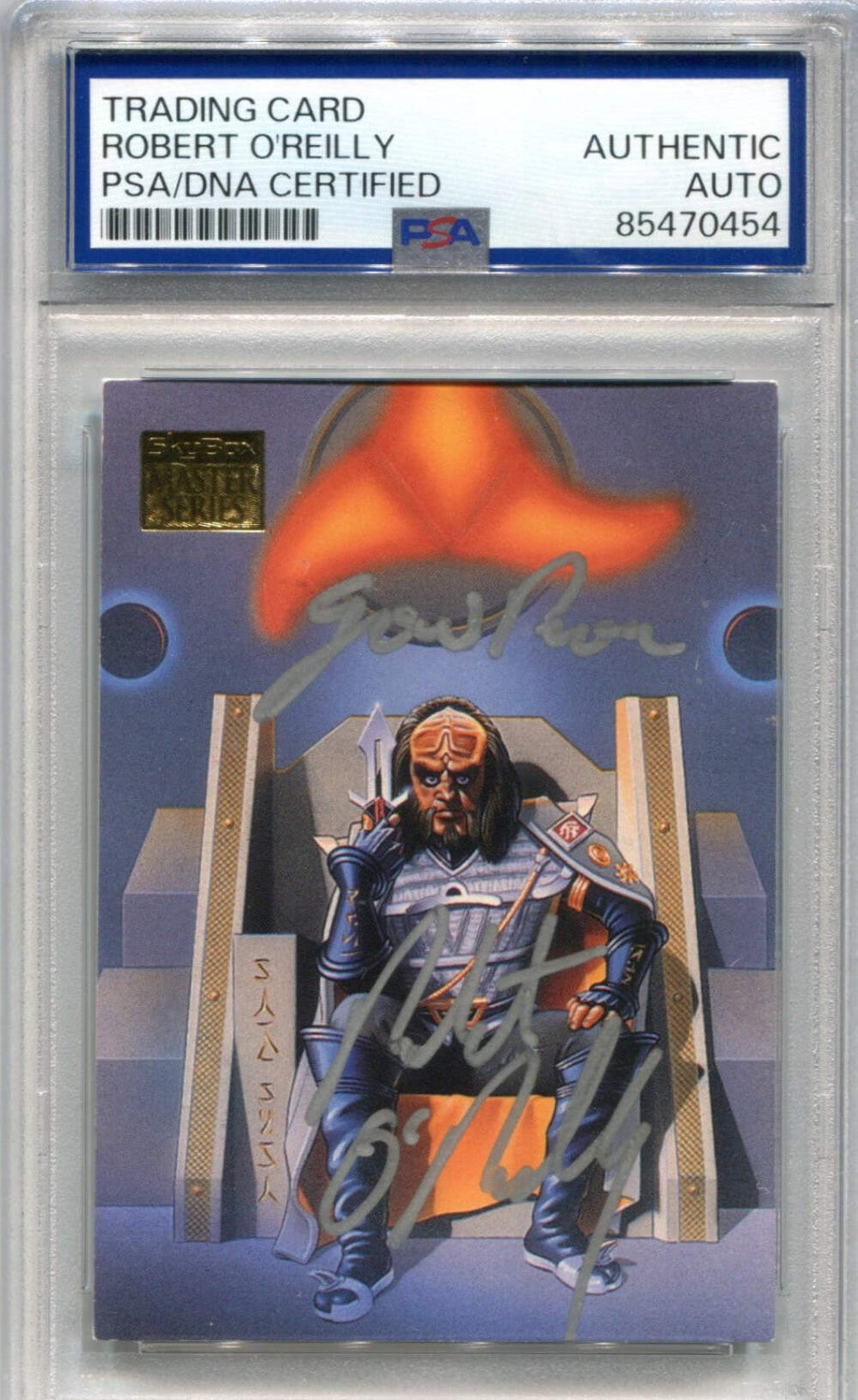 Robert O`reilly 1994 Skybox Star Trek The Next Generation #1 PSA Authentic Auto