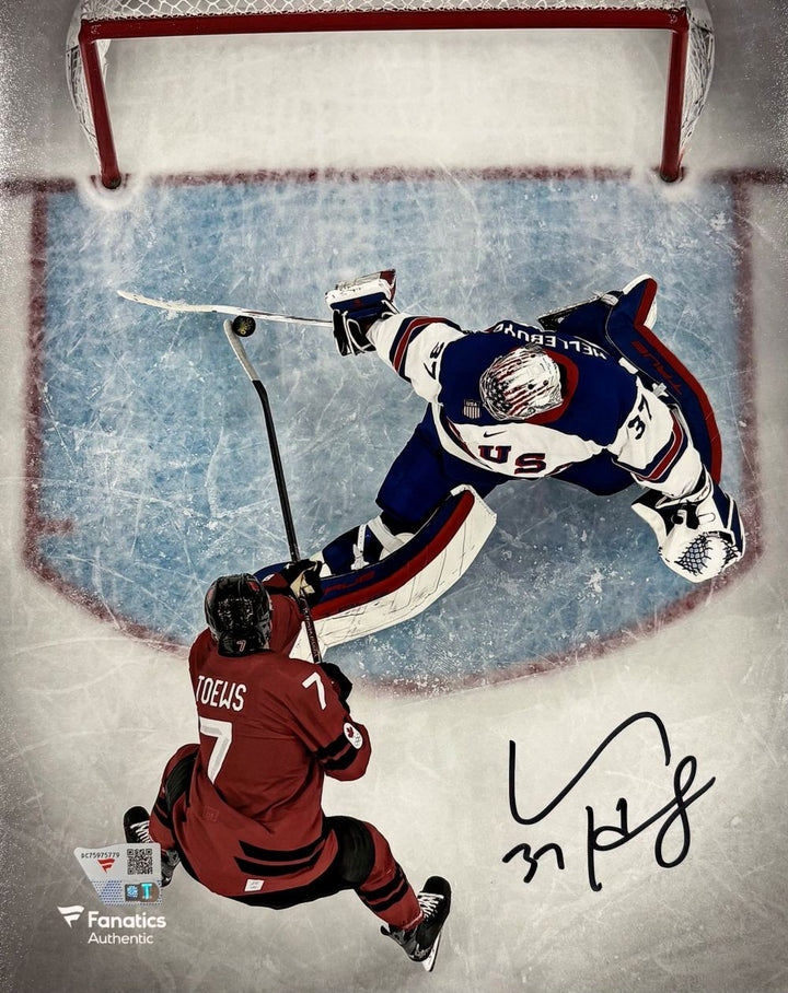 Connor Hellebyuck Signed 8x10 USA Hockey 2026 Olympic Gold Photo Fanatics