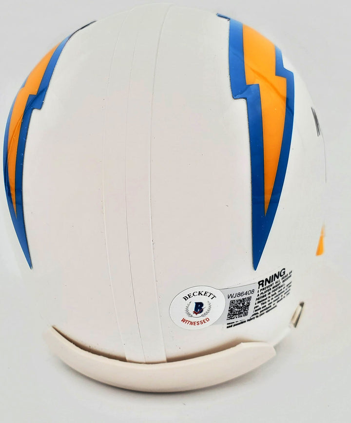 Rodney Harrison Autographed Signed San Diego Chargers White Mini Helmet Beckett