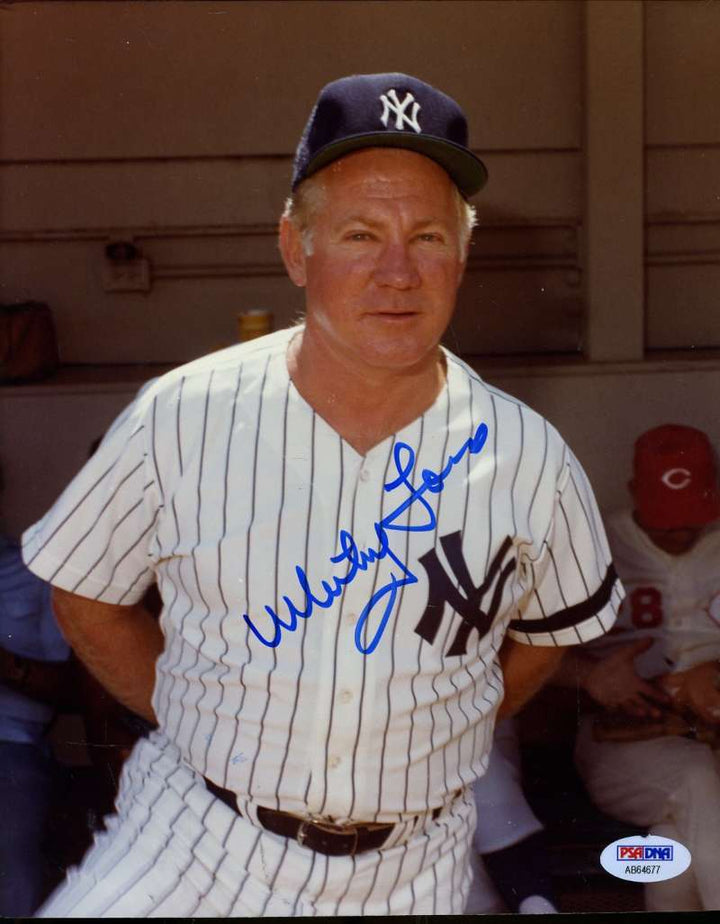 Whitey Ford Psa/dna Signed Certed 8x10 Photo Authentic Autograph