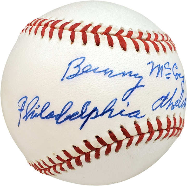 Barney McCosky Signed AL Baseball Philadelphia A's "Athletics 1940-1941" Beckett