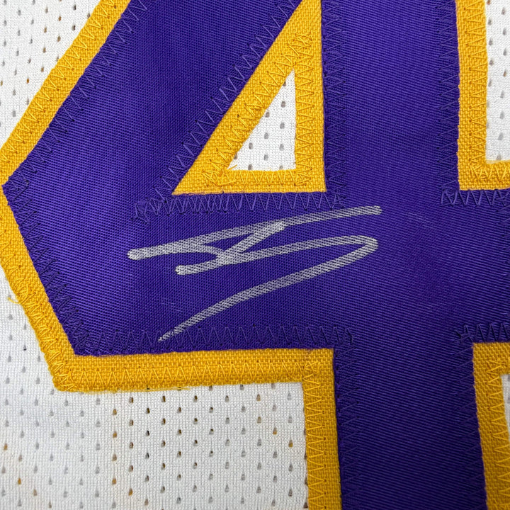 Autographed/Signed SHAQUILLE SHAQ O'NEAL Los Angeles LA White Jersey JSA COA