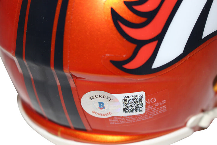 Champ Bailey Autographed Denver Broncos Flash Mini Helmet Beckett 35561