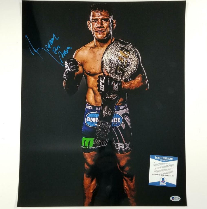Rafael Dos Anjos signed 16x20 Photo UFC MMA Autograph ~ Beckett BAS COA