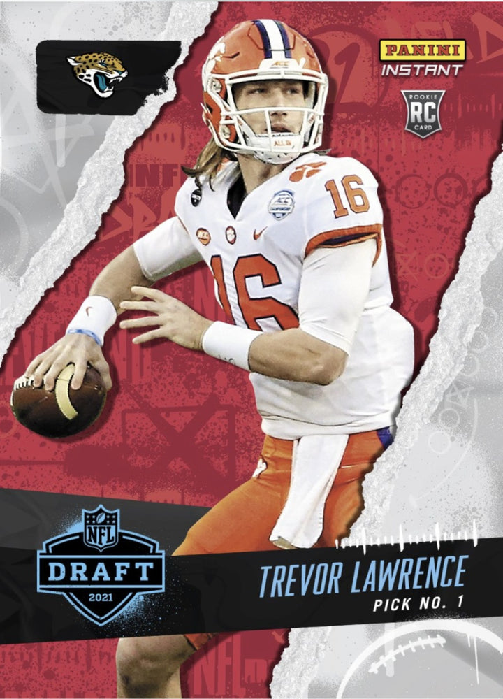 2021 TREVOR LAWRENCE NFL DRAFT NIGHT PICK NO. 1 PANINI INSTANT ROOKIE CARD #1