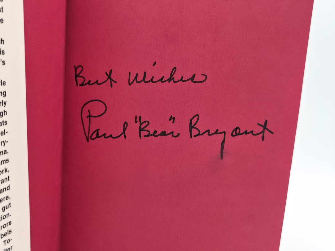 Paul Bear Bryant Signed Book Alabama Crimson Tide "Best Wishes" Beckett