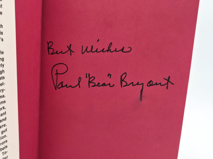 Paul Bear Bryant Signed Book Alabama Crimson Tide "Best Wishes" Beckett