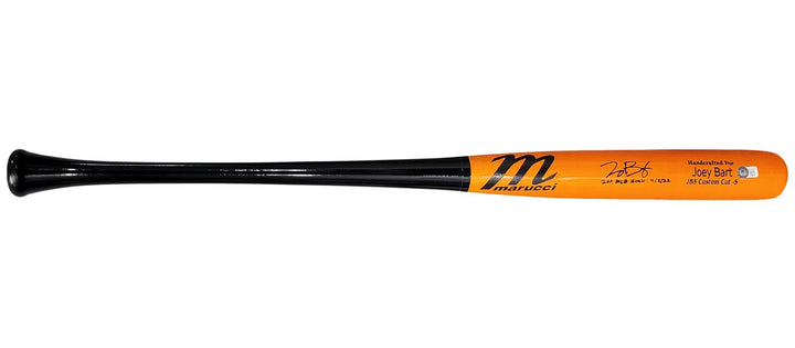Joey Bart Auto Orange Marucci Game Model Bat Giants "1st MLB Homer" Beckett Wit