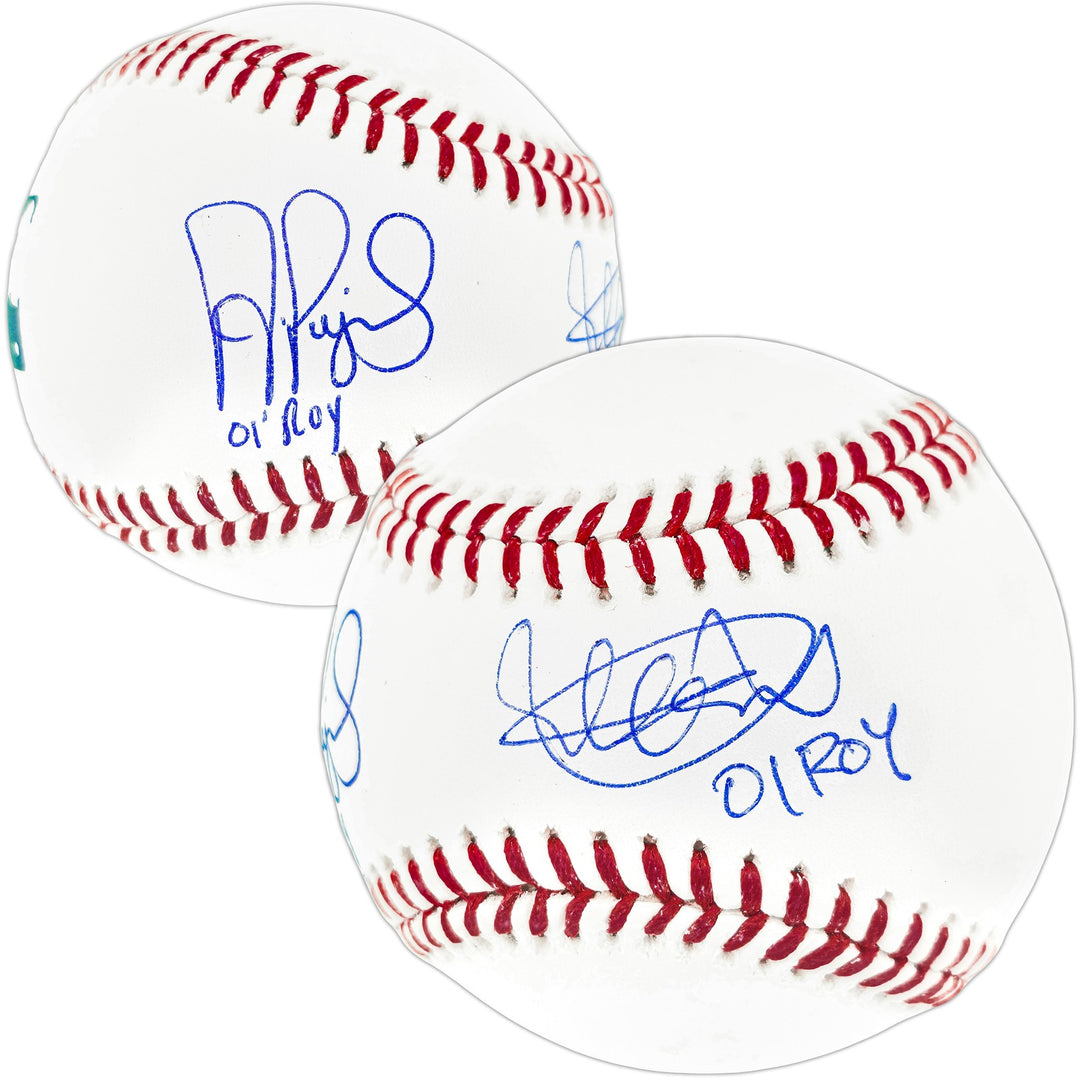 Ichiro Suzuki & Albert Pujols Signed MLB Baseball "01 ROY" IS Holo & Beckett Wit