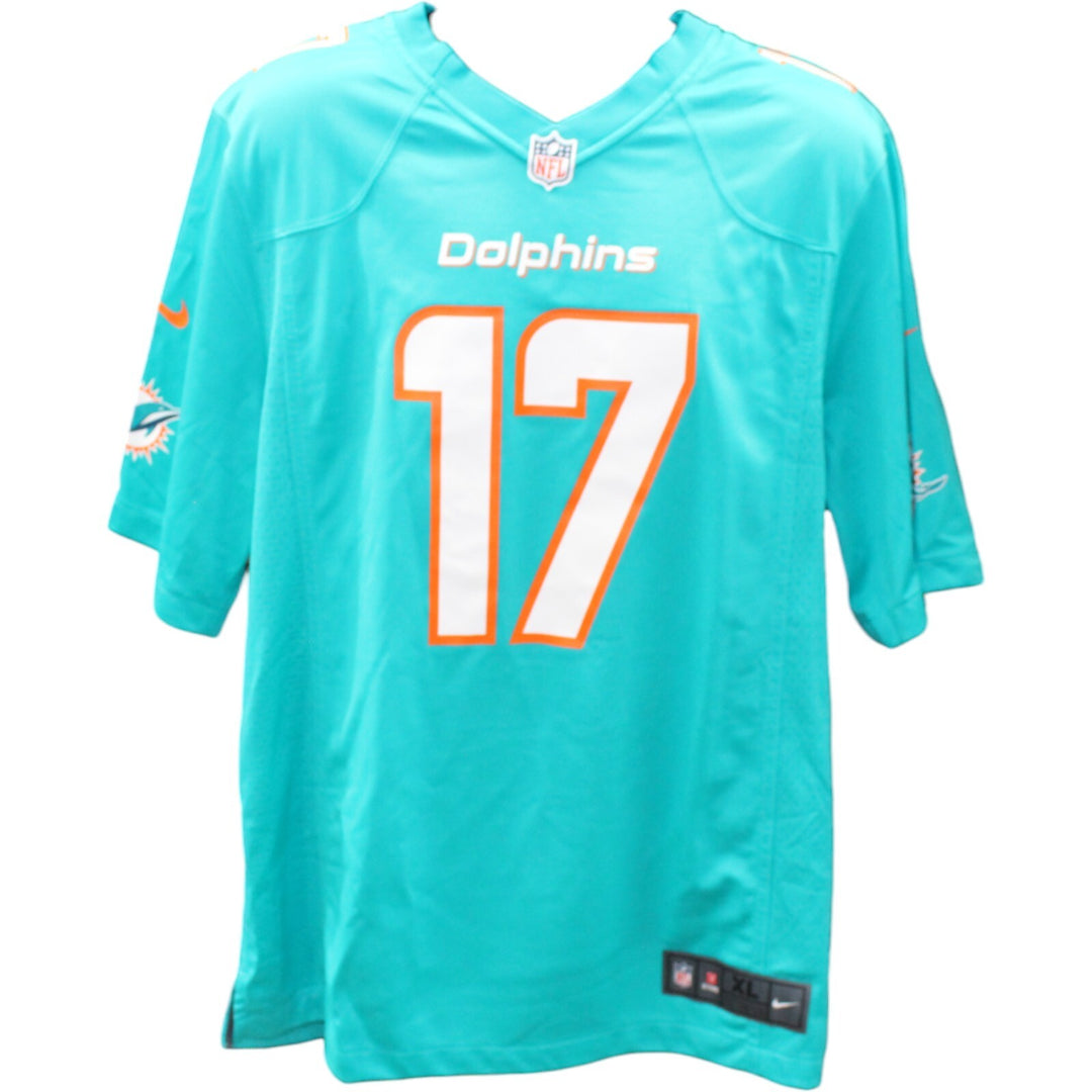 Jaylen Waddle Autographed Miami Dolphins Aqua Nike Jersey FAN 45792