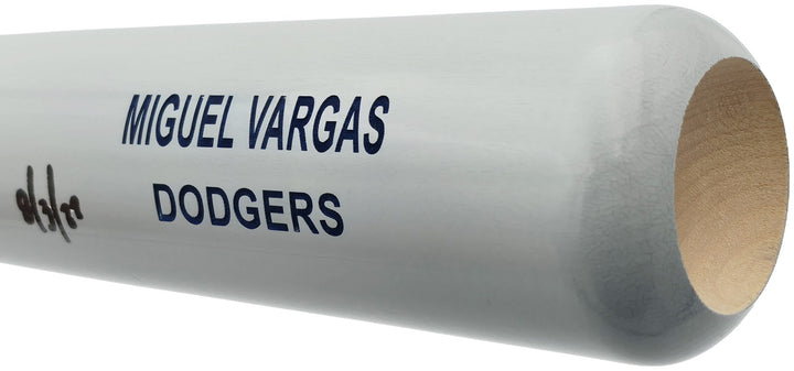 Miguel Vargas Auto Gray Rawlings Game Model Bat Dodgers 1st MLB Hit BAS