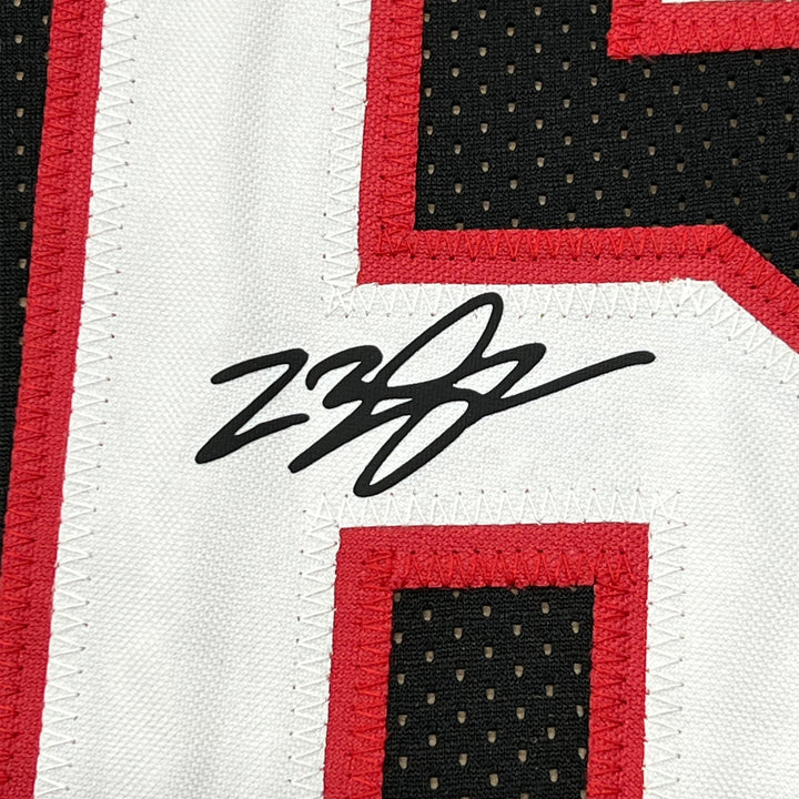 Framed Facsimile Autographed LeBron James 33x42 Black Reprint Laser Auto Jersey