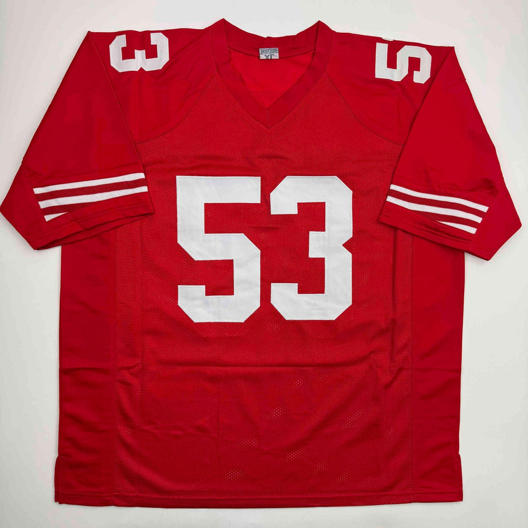 Autographed/Signed NaVorro Bowman San Francisco Red Jersey Beckett BAS COA