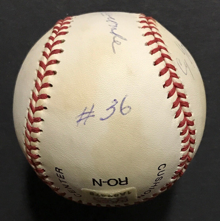 Don Newcombe Signed Official NL Stat Baseball Auto Dodgers MVP ROY #36 PSA COA