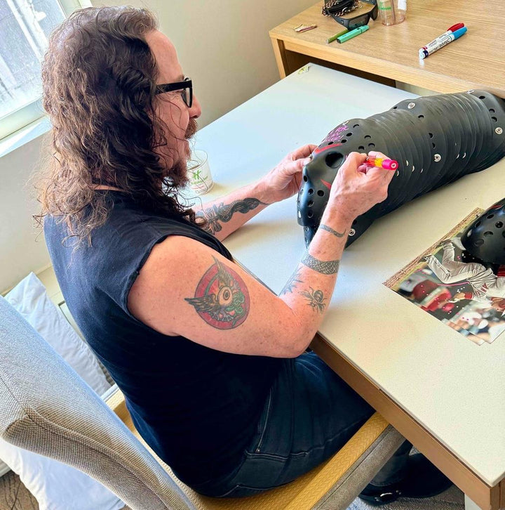 Ari Lehman signed Crystal Lake Killer Friday the 13th Mask autograph Beckett BAS