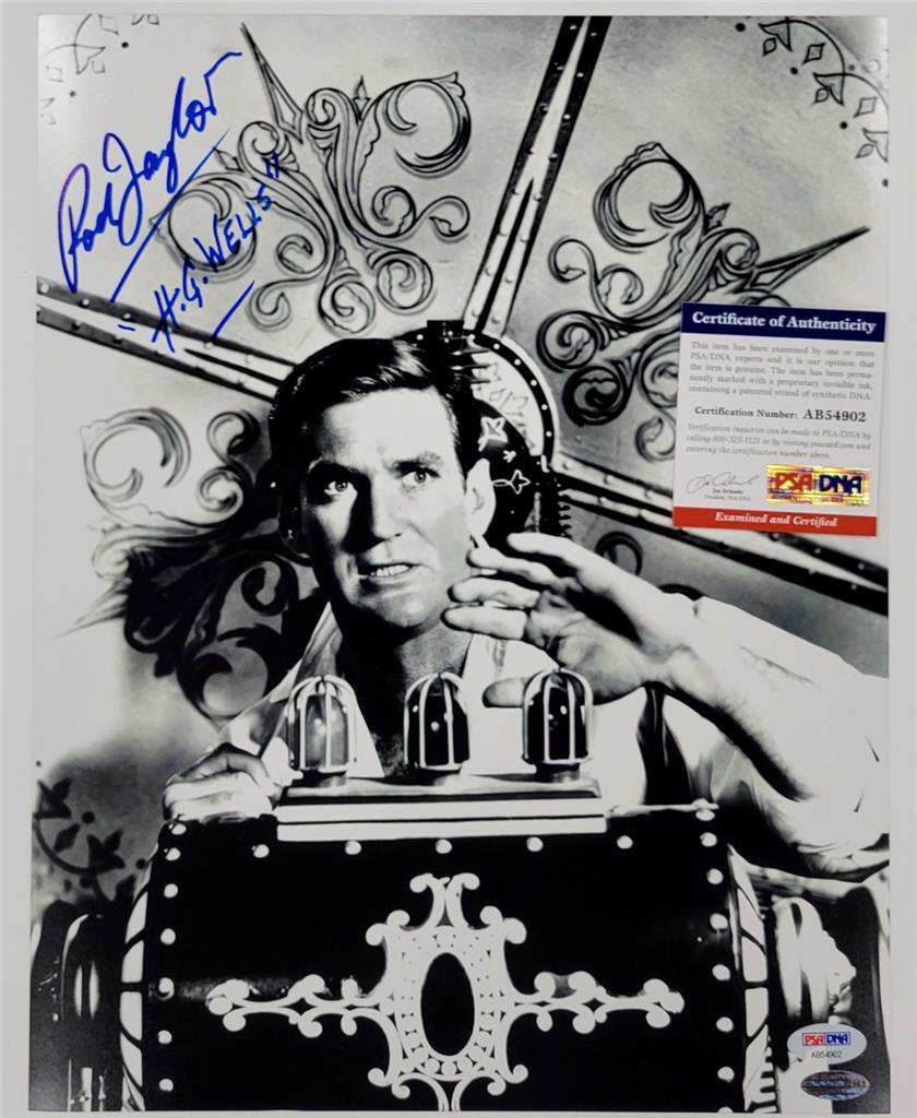 Rod Taylor signed "H.G. Wells" The Time Machine 11x14 photo autograph ~ PSA/DNA