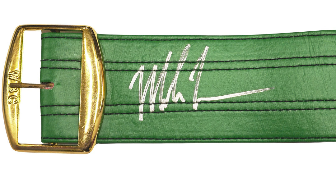 Mike Tyson & Evander Holyfield Auto Green WBC World Championship Boxing Belt JSA