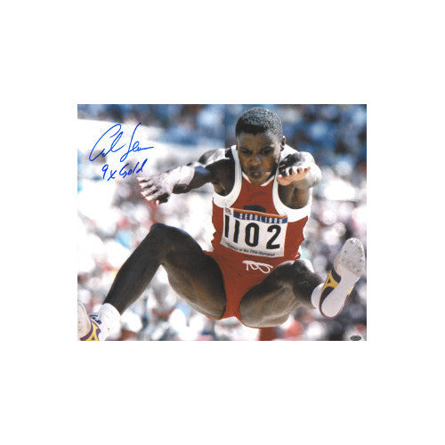 Carl Lewis signed Team USA 16x20 Photo 1988 Seoul Olympics w/ 9 X Gold LEAF HOLO